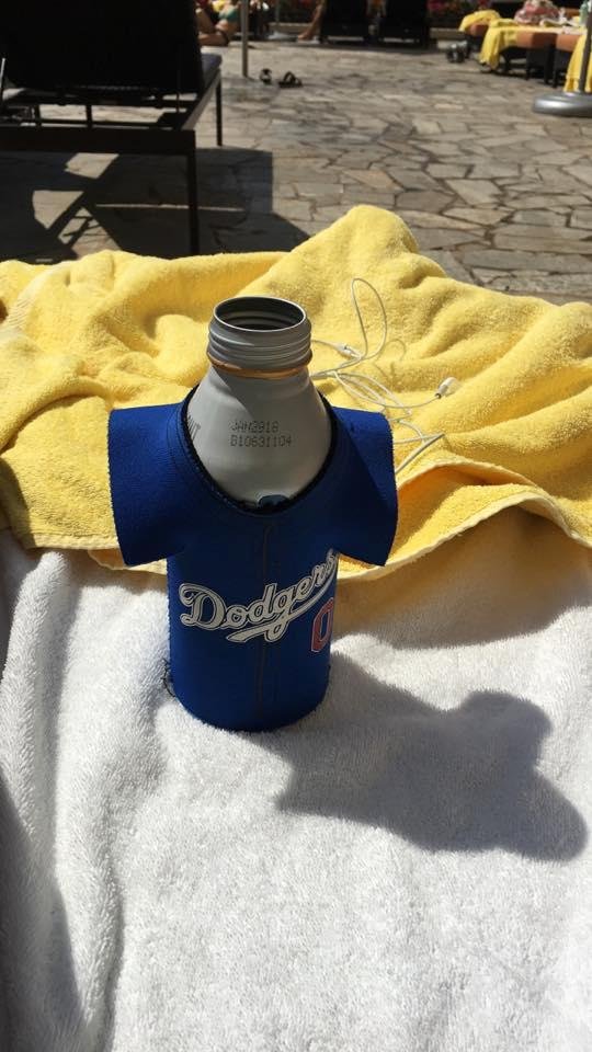 I am keeping hydrated on a very warm day.