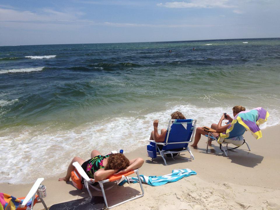 At Orange Beach, Alabama --wonderful day for boogie boarding