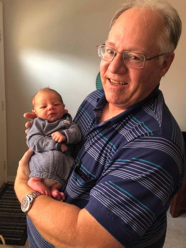 Made it to Gainesville, Toby in Gramps' arms. And within an hour babysitting to let his mom get some sleep.