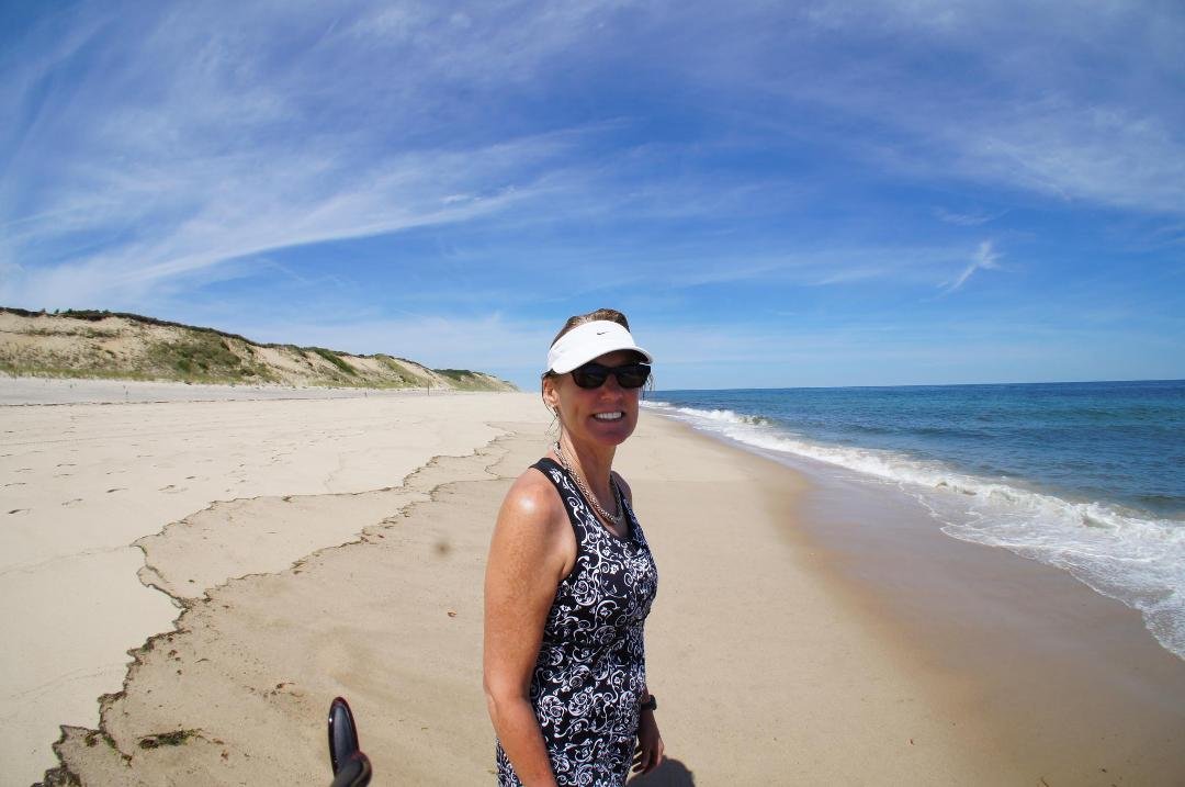 Mary on the beach in Truro
