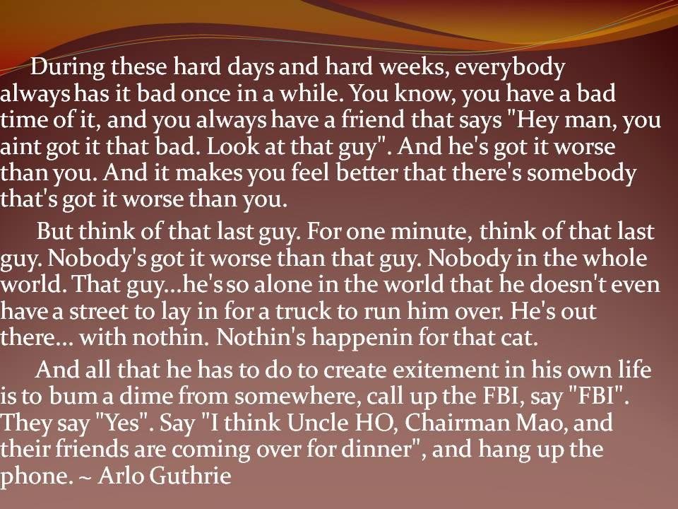 We all have a lot to be thankful for. But if you're having difficulty putting together your list, I know you can all be thankful you're not that last guy.