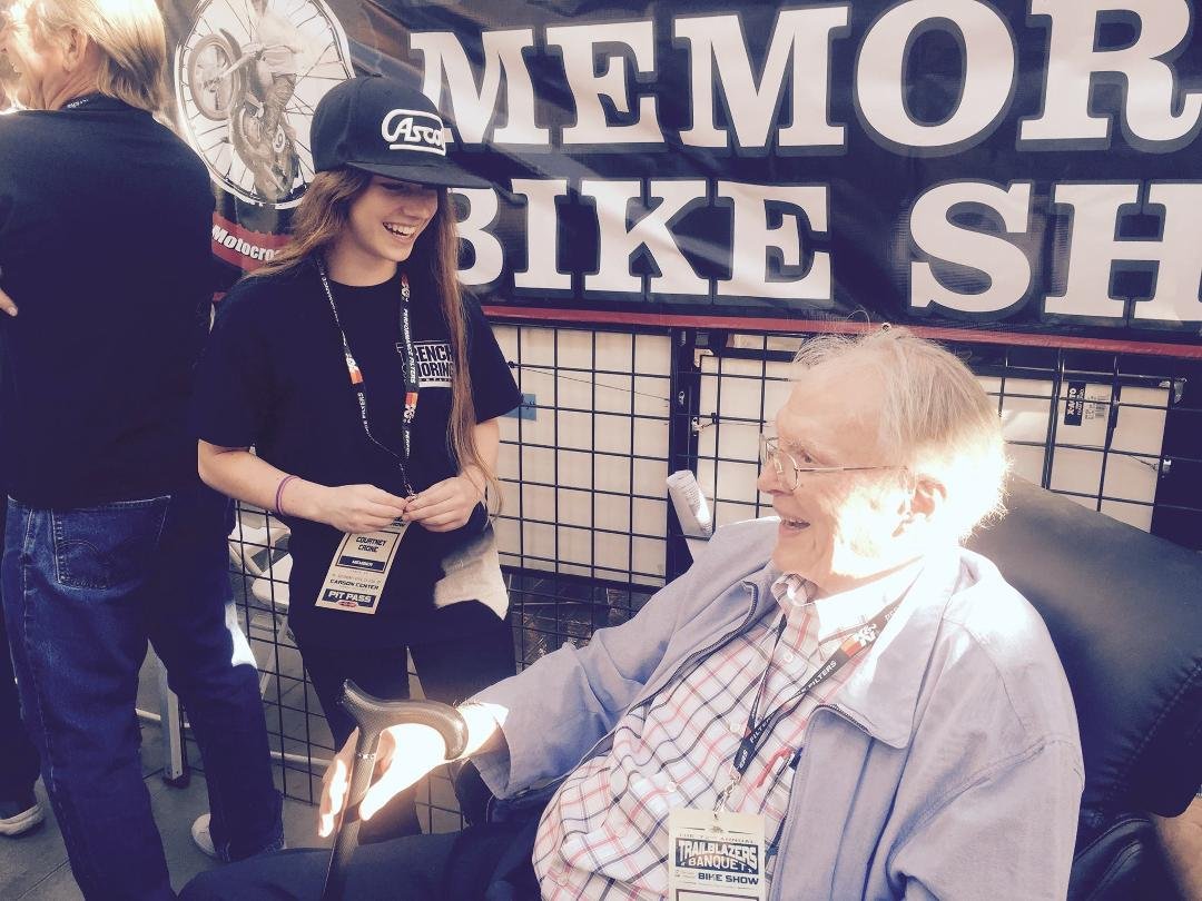 Courtney was fortunate to spend time with The Big Eagle last night at the Trailblazers Banquet. Dan Gurney For President!