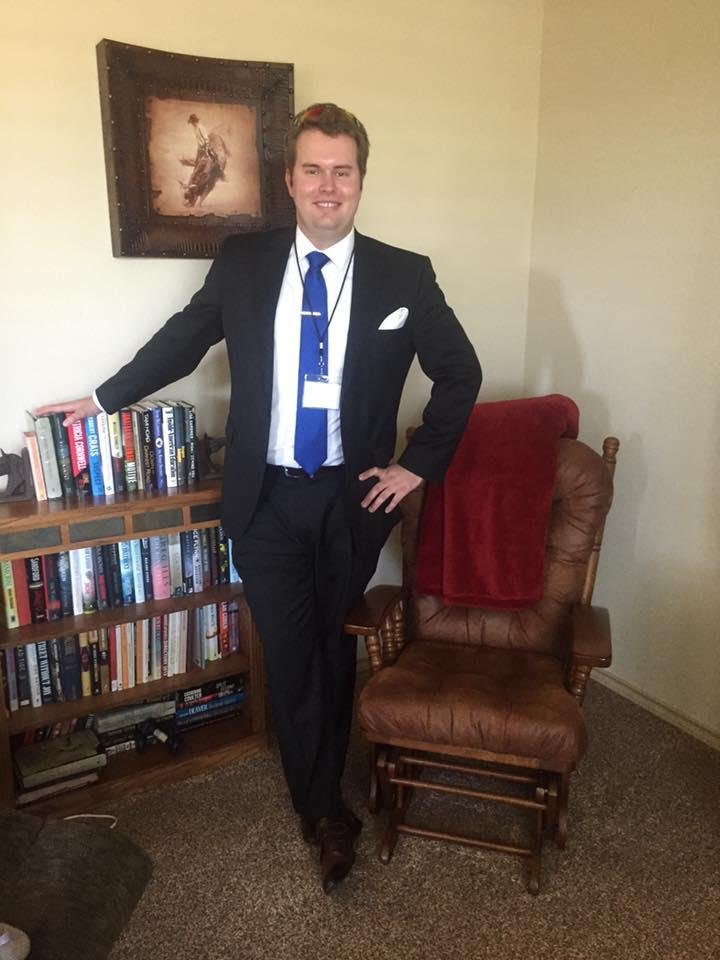 Grant, after his interview with Omni.  Looking good, Grandson!