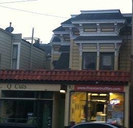 I was out for a walk in San Francisco today when I saw this building. If you can tell me why I had to take a picture of it, you win.
