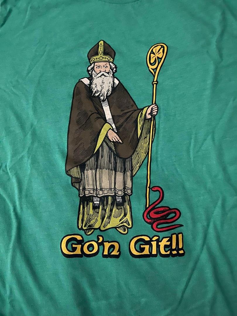 St Patrick the Redneck, expelling the snakes from Ireland! Happy St Patty’s Day to everyone!