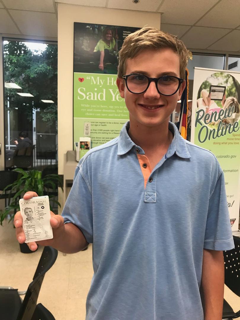 It's Official! Albin is 16 and has a driver's license. Not only that, he is one of the good humans!