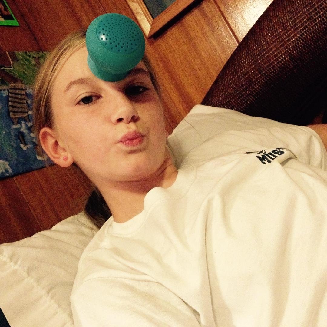 Becca: I'm a walking boombox lol and I'm just weird like that but not really weird just that talented 😋 😂