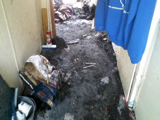 This was the hallway when you walk into the house from the back door.