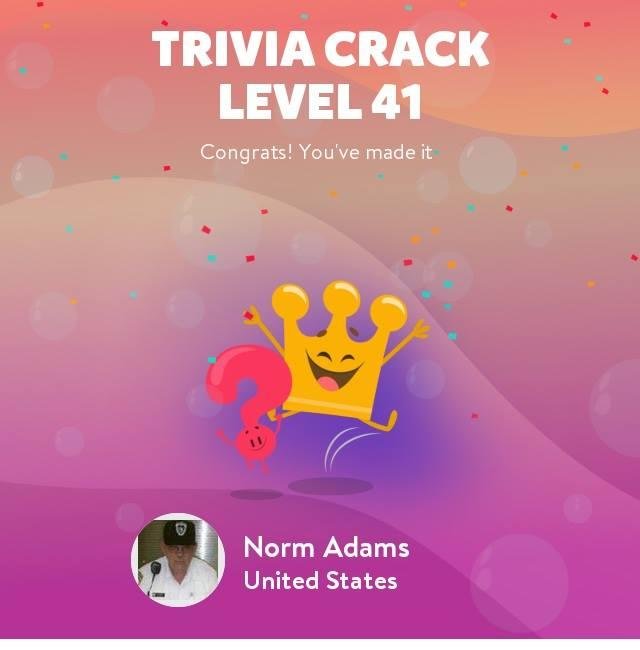 Norm Adams' album, Trivia Crack Photos
