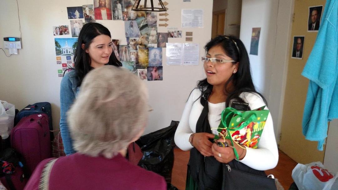 Delivering Christmas packages in Arauco. Missionaries love packages.