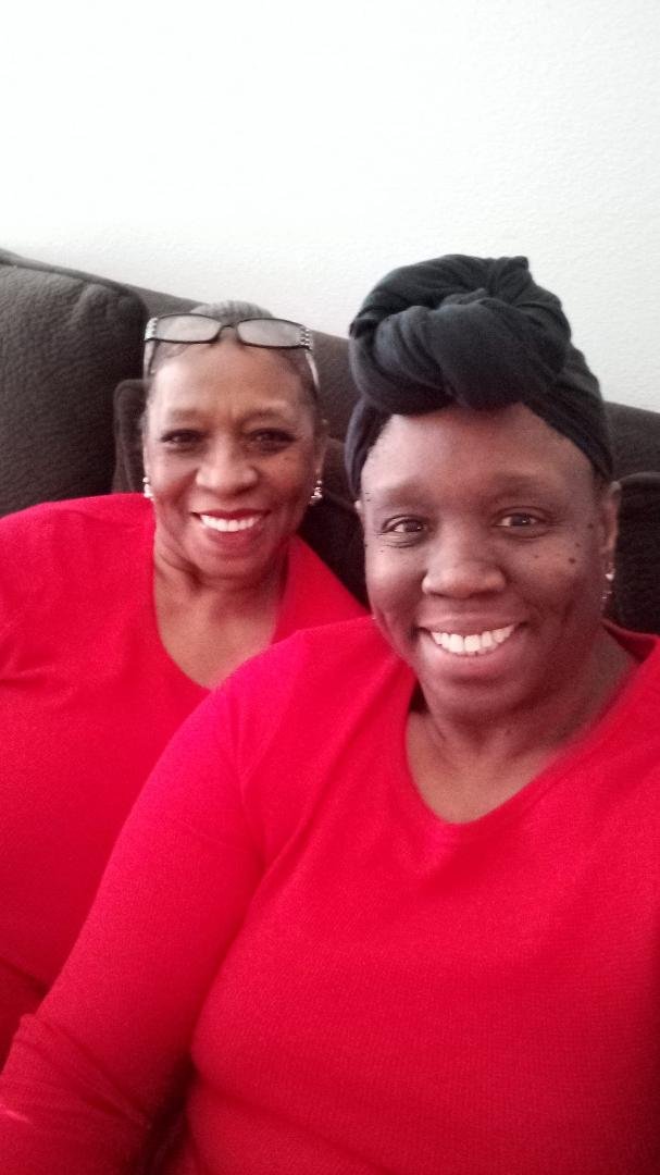 My daughter, Nikki and myself. Christmas morning 2020,❤️💗💕❣️