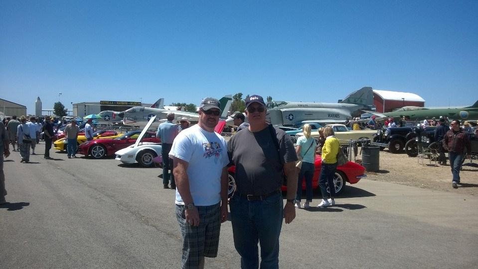 Enjoying auto/plane show