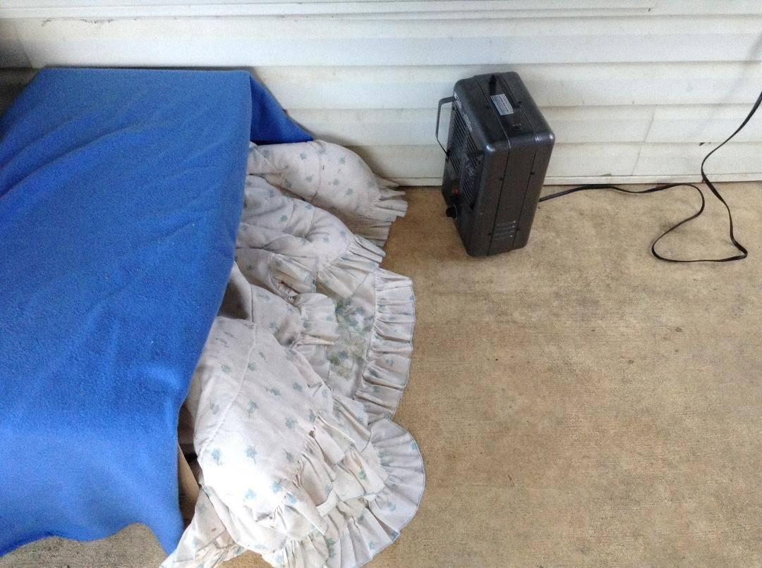 Now there is a space heater for the cat cave!