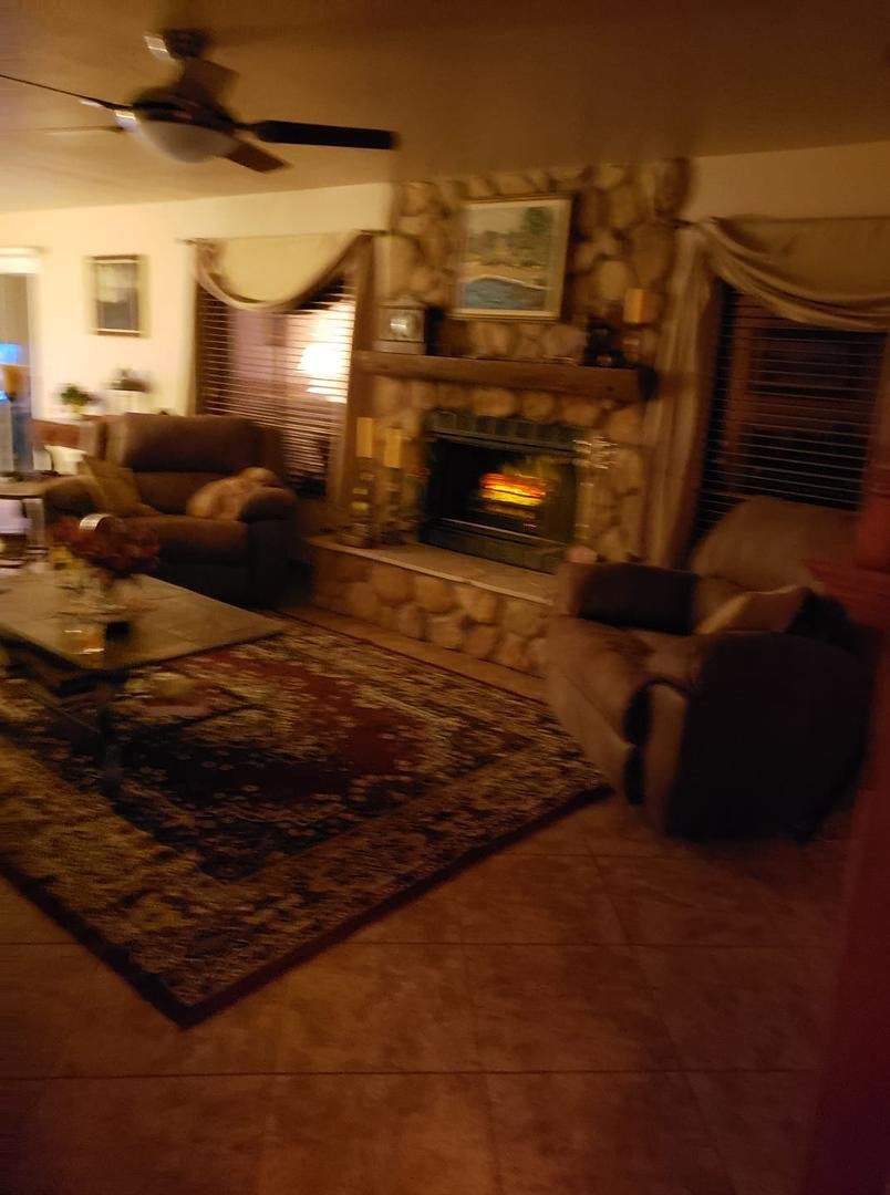A nice cool night to sit by the fireplace!