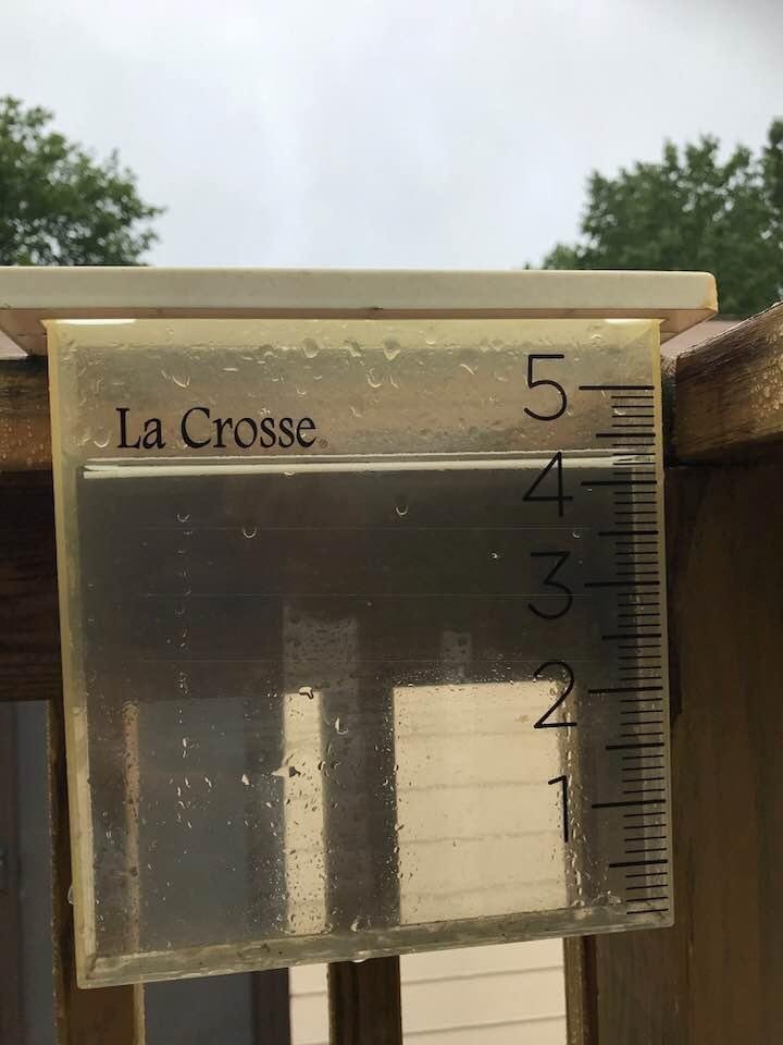 This is how much rain we got yesterday August 2nd
