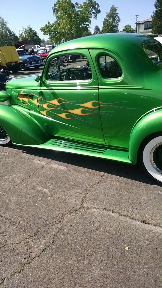 Went to Redding to one of the show and shine some nice cars this one caught my eye! Bad ass love the color.