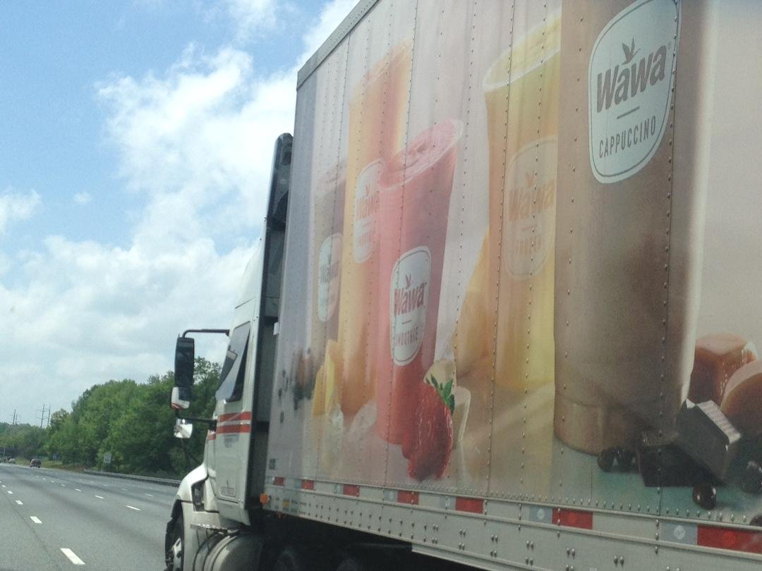 Passed a WAWA truck on 95 in Delaware yesterday! I waved and he smiled! (He probably just finished a chicken salad sandwich.) Can't wait for Winter Haven store to open!!