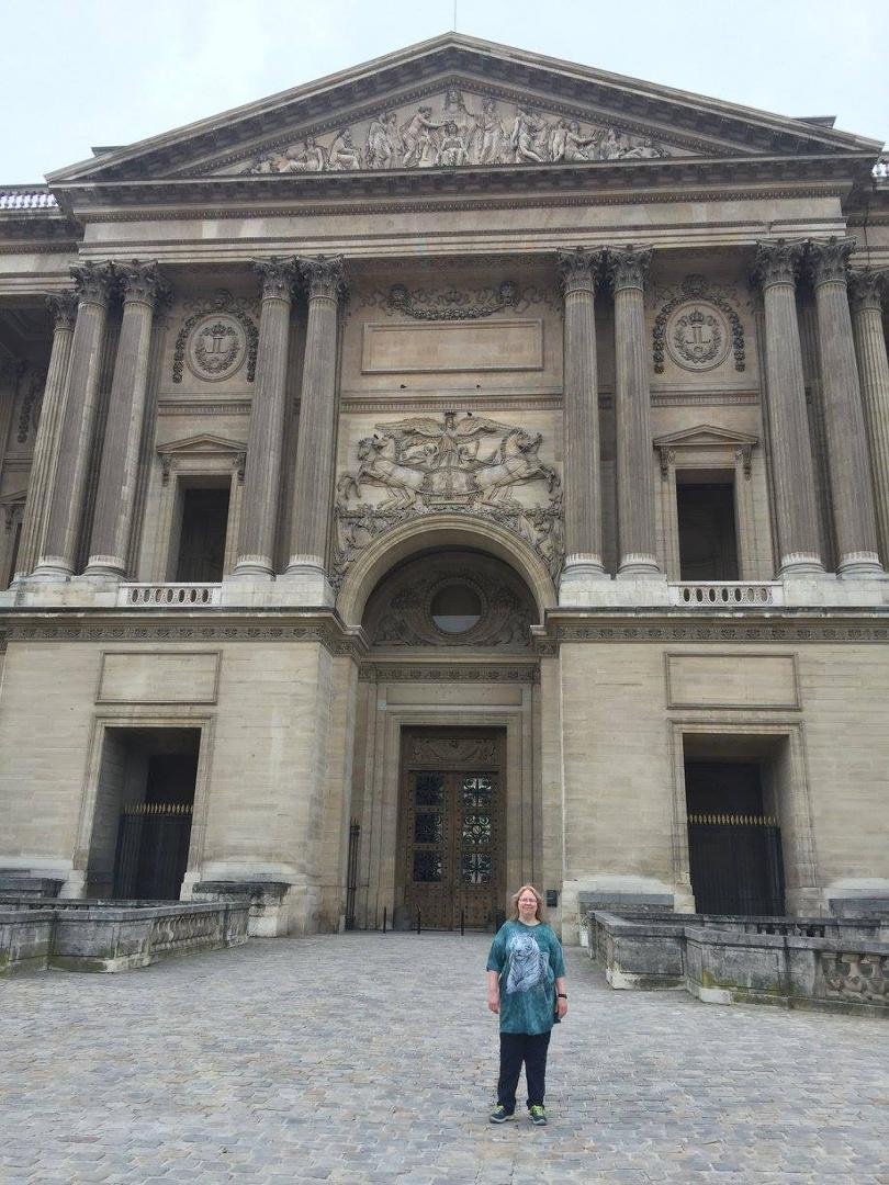 the grounds around the Louvre in Paris, France