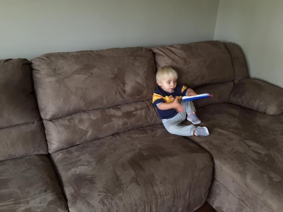 Liam enjoying his new home!😜😜😜