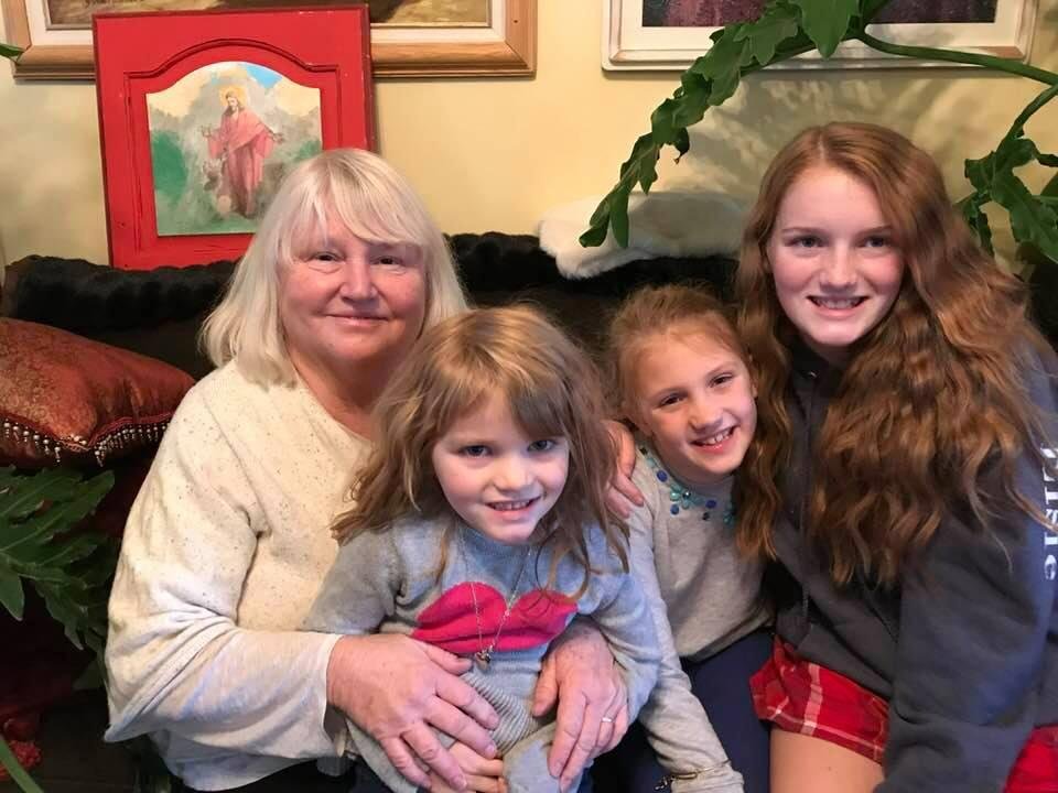 Grandma Robin with the Kenton Call girls.