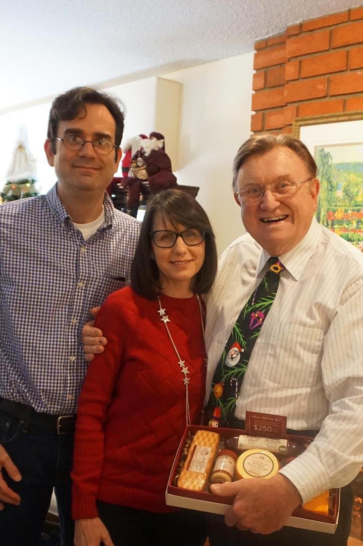 Alan with eldest son, Adam, and his wife, Wendy