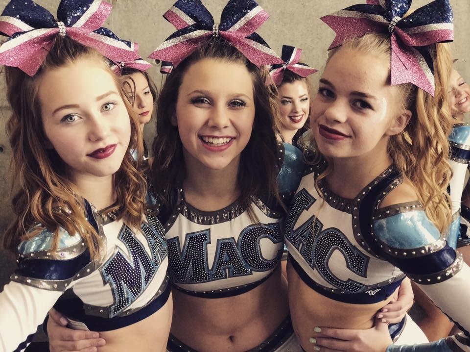 Miss Bailey Autumn (right side) you and your Team 🎀(The Pink Ladyz) rocked the Cheer Competition on Saturday.  1st place out of 4 Teams 🏅🏅. I am SO PROUD of My Granddaughter 💞👏👏💕