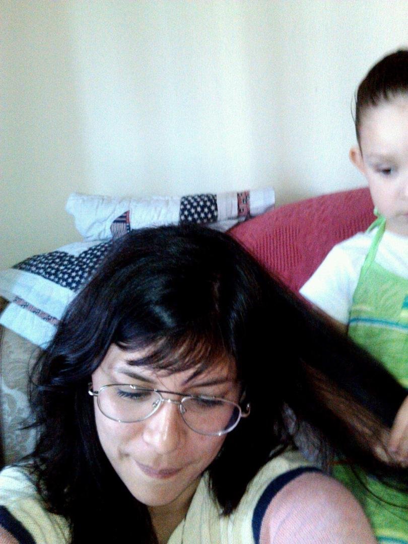 Melt doing Alicia's hair!!