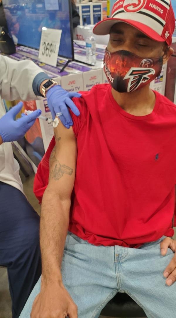 My son Varian getting his first covid vaccine!