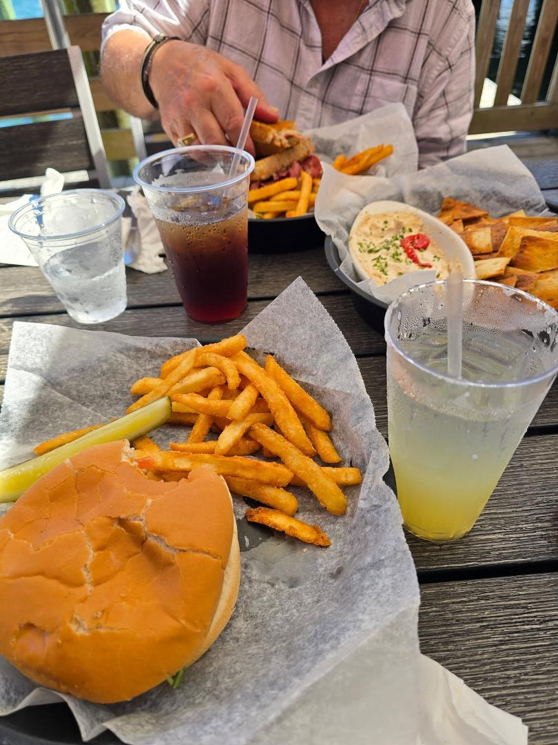 Eating lunch with honey