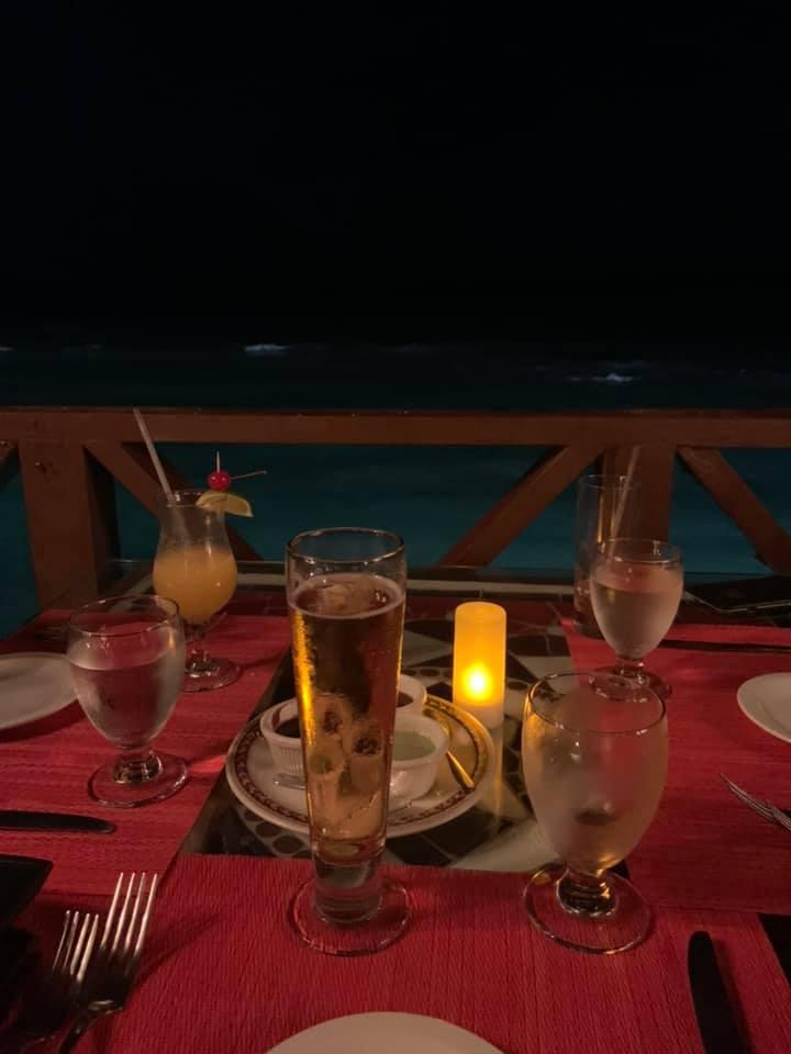 View from out table.