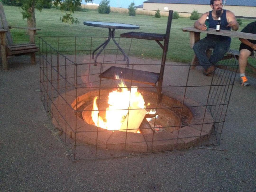 Sitting around the bonfire in St. Cloud with some of the family after our big family barbecue this afternoon. Baseball game last night, barbecue and bonfire today. Another fun weekend.