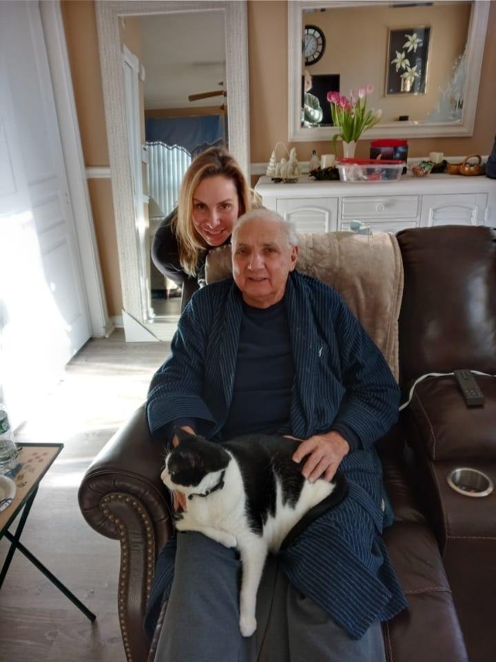 Afternoon visit with dad. Yes, masks were worn..