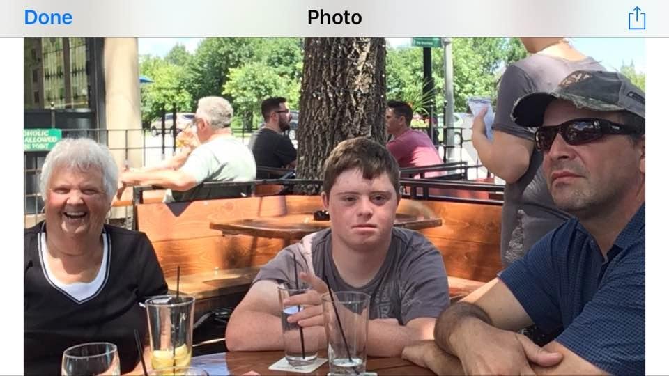 Fun time in Omaha with sister Pat, nephew Jeff and great nephew Jason.