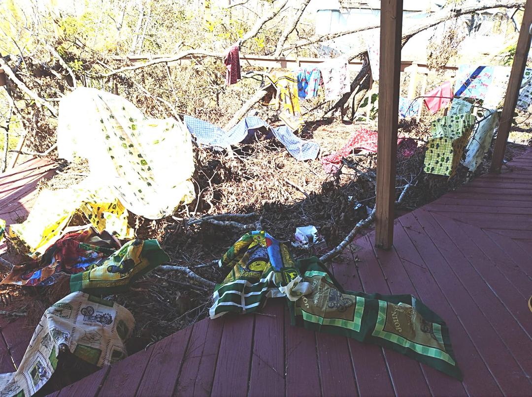 You can find good in most everything. Made a good, sunny spot to dry wet items, ha.