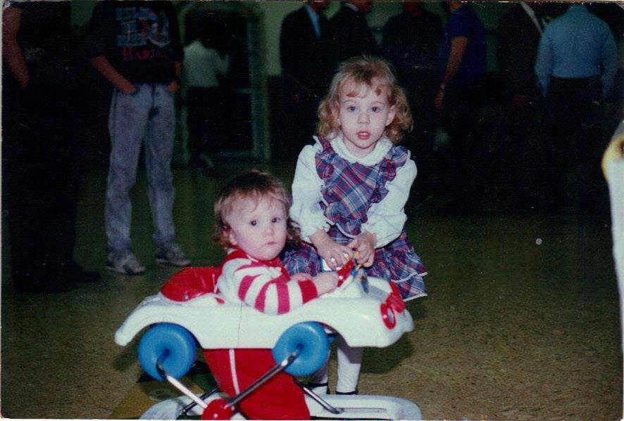 Adam Valentine Jr. & Iva Nickels Humphries at a very young age. Adam is our grandson and Iva is the wife of Kyle Humphries and the daughter of Steve and Regeina Wagoner Nickels. Adam is now 26 years old and works at Kroge