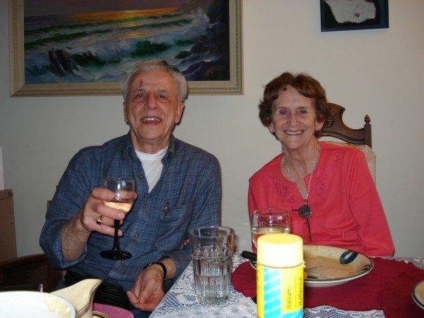 mary and i celebrating our son marks engagement,may 2006.