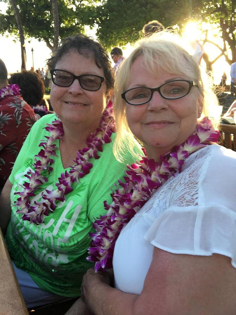 Linda and Wanaka (Wanda) in Lahaina. Lv my family.