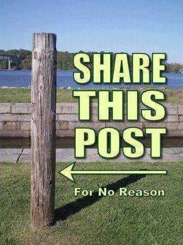 My Facebook post for the day.