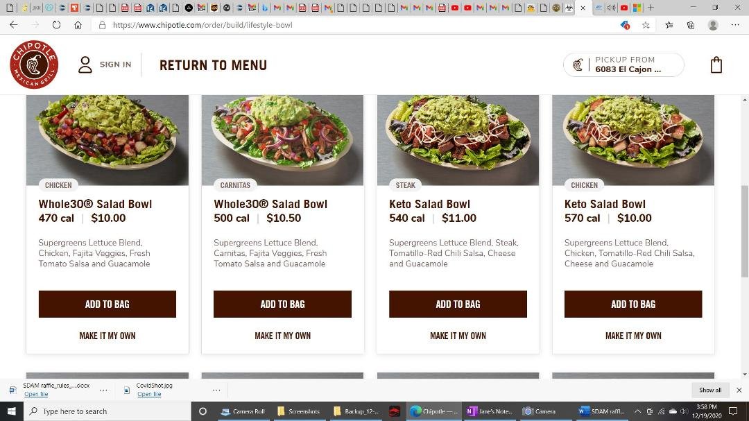 Chipotle restaturants offer low carb!!  Whoo Hoo!!