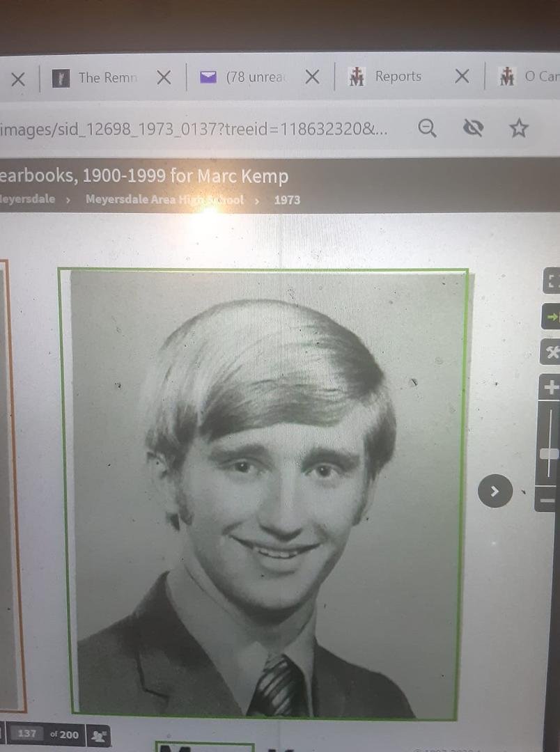 Marc Regis Kemp hs meyersdale pa 1973