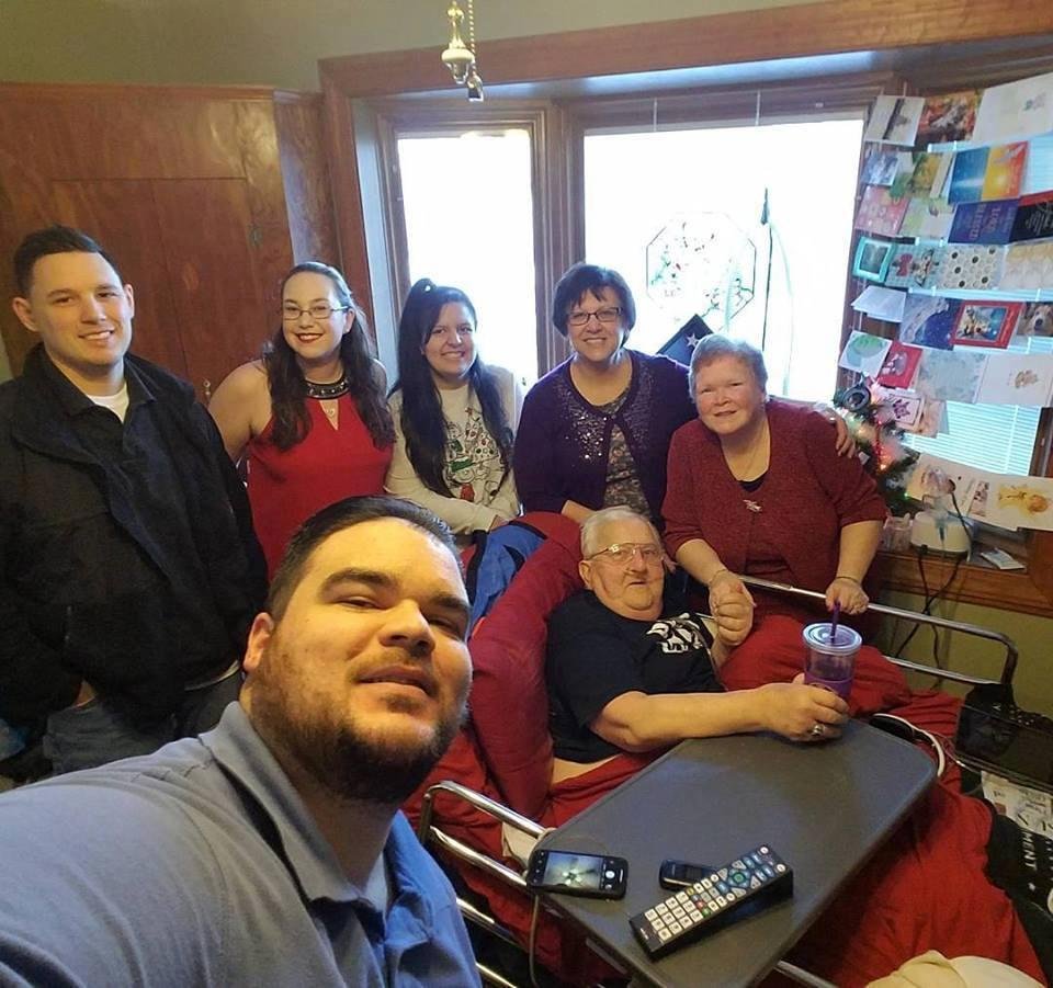 Spent Christmas with Dad, Donna and family.  Dad's been needing breathing treatments each day and he's been very uncomfortable. Please keep praying for my Dad. Hold your family close to your heart. Merry Christmas!