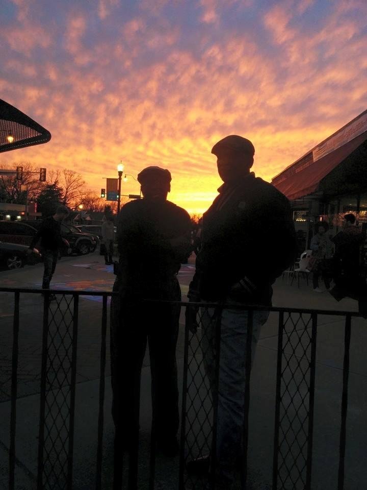 Sunset in OKC'S Plaza District with Larry Banks at Urban Wine Works...
