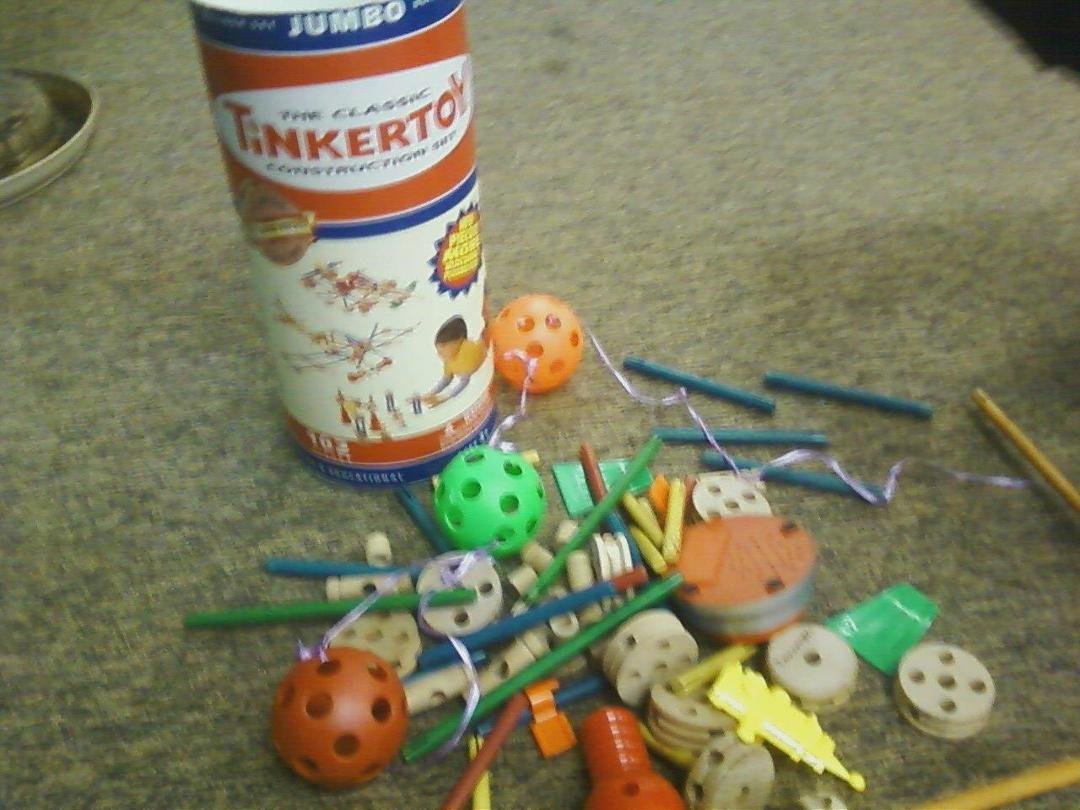NEVER to old to play with Tinker Toys!