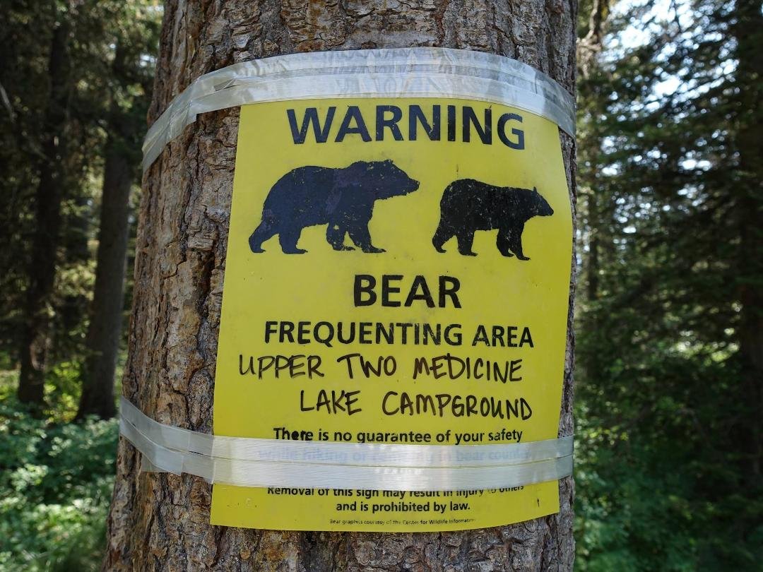 Hiking 4 miles up a trail in Glacier National Park I stumbled upon this sign. How come they did not put this helpful sign at the beginning of the trail? Have fun hiking this summer. Bruce
