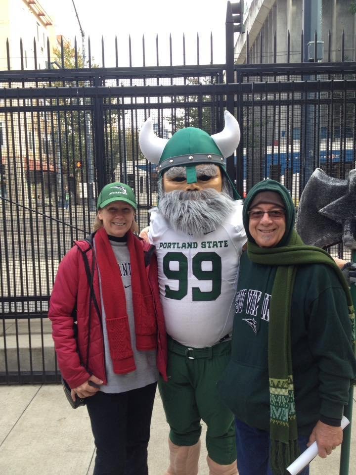 Typical cool fall day at the Portland State game with Terrie. We're up 31-6 for now. We'll see how the second half goes.