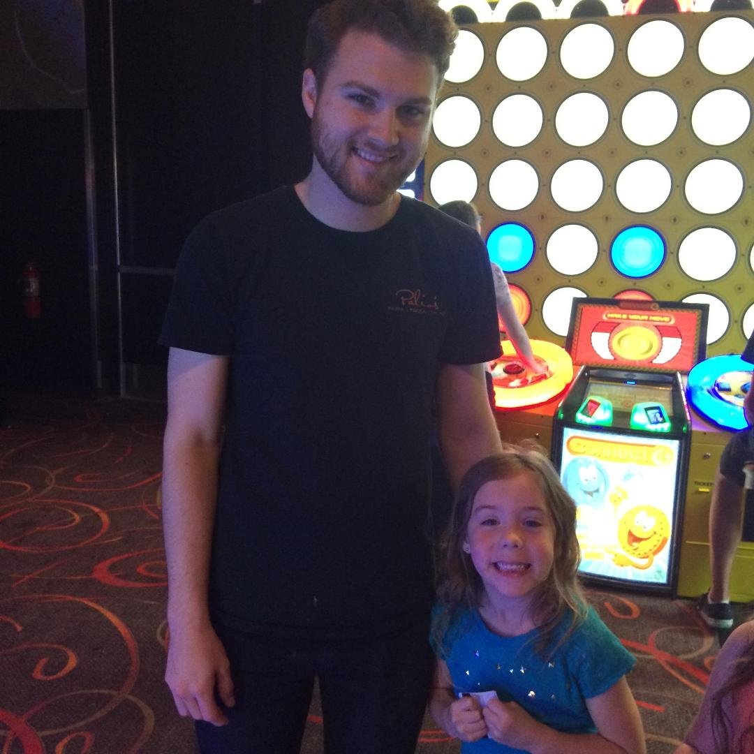 Birthday girl Lexi with big brother Jacob.