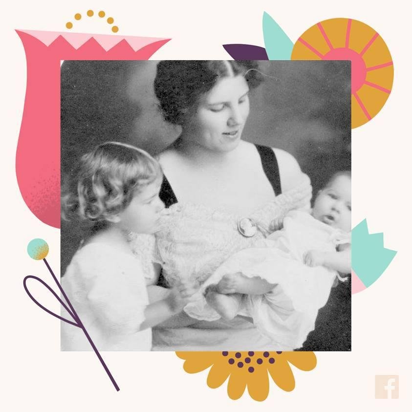 My Grandmother holding my Mother in Davenport, California 1917.