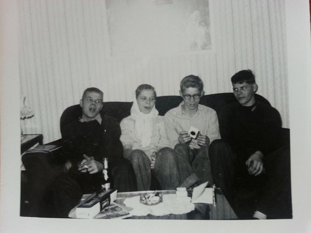Circa 1951. Jack, Jeanette Arnold, Ted and Donald.