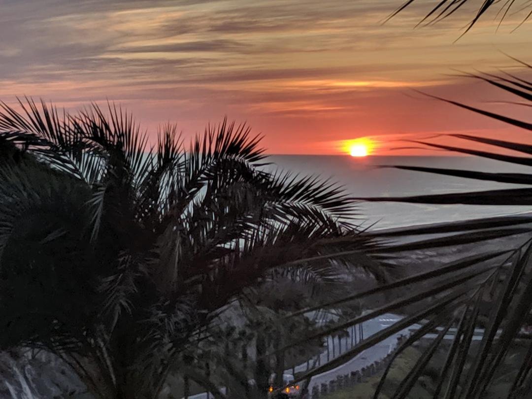 A sunset at Cabo San Lucas.