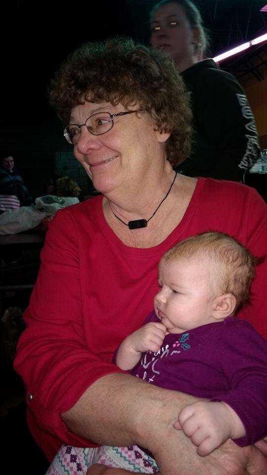 Baby Caroline with great aunt donna